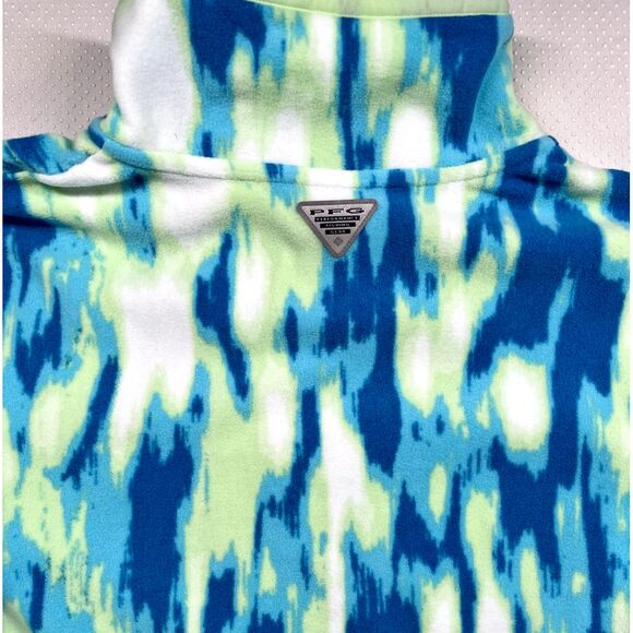 Columbia PFG Women's Super Tidal Fleece 1/4 Zip Pullover XL Pool Reflections - Picture 8 of 8